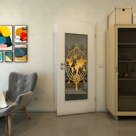 Lichtausschnitt - Fineprint Model 127 Gold auf Grauglas