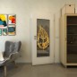 Lichtausschnitt - Fineprint Modell 130 Gold auf Grauglas Lichtausschnitt - Fineprint Modell 130 Gold auf Grauglas