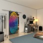 Glasschiebetür PIPE-LINE - Fineprint Modell 109 Verlauf auf Grauglas Glasschiebetür PIPE-LINE - Fineprint Modell 109 Verlauf auf Grauglas
