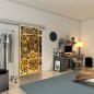 Glasschiebetür SLIM-LINE - Fineprint Modell 149 Gold auf Grauglas Glasschiebetür SLIM-LINE - Fineprint Modell 149 Gold auf Grauglas