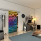 Glasschiebetür SLIM-LINE - Fineprint Modell 152 Verlauf auf Grauglas Glasschiebetür SLIM-LINE - Fineprint Modell 152 Verlauf auf Grauglas