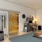 Glasschiebetür SLIM-LINE - Fineprint Modell 164 Gold auf Grauglas Glasschiebetür SLIM-LINE - Fineprint Modell 164 Gold auf Grauglas