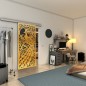 Glasschiebetür SLIM-LINE - Fineprint Modell 172 Gold auf Grauglas Glasschiebetür SLIM-LINE - Fineprint Modell 172 Gold auf Grauglas