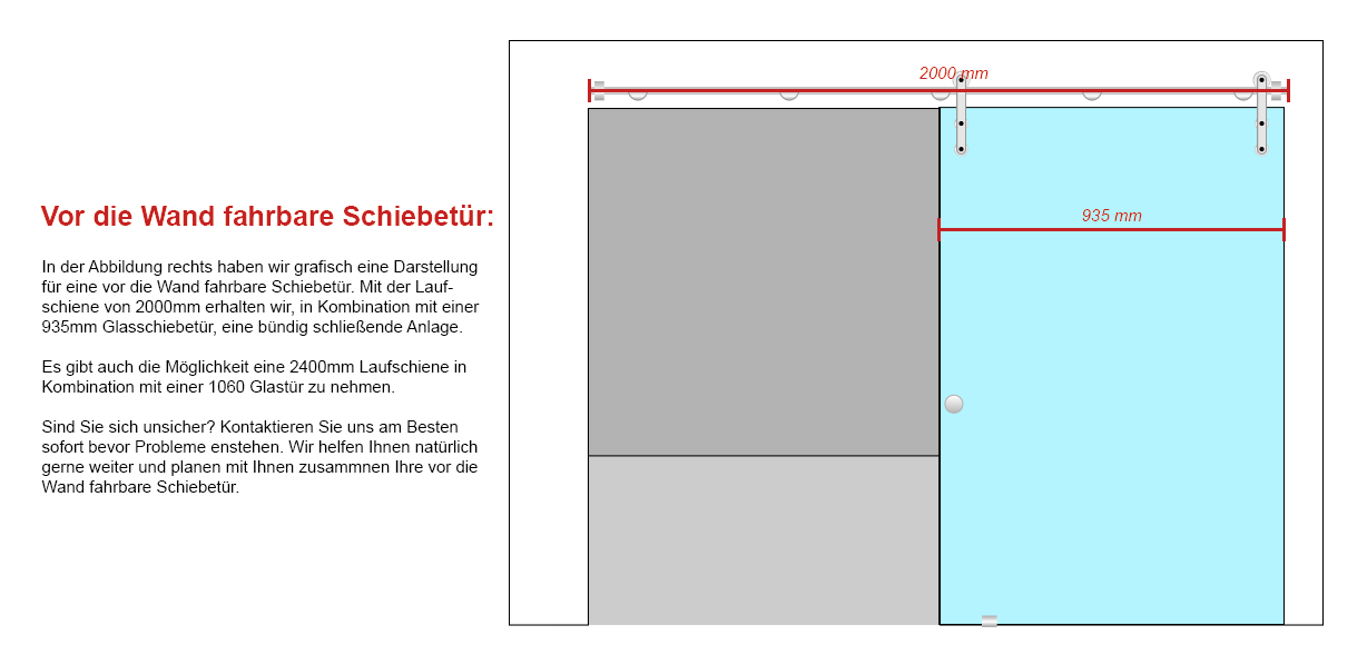 Schiebetüren beschlaglaenge-sonder